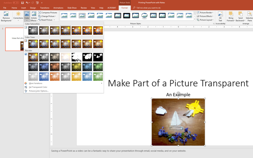 Powerpoint Picture Transparency